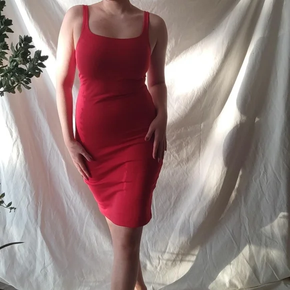 Zara Trafaluc Red Bodycon Dress - Picture 2 of 5